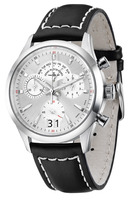 ZENO-WATCH BASEL Gentleman Quartz Chronograph Big Date Silver/Black Dial Ref. 6662-8040Q-g3 silver, -g1 black